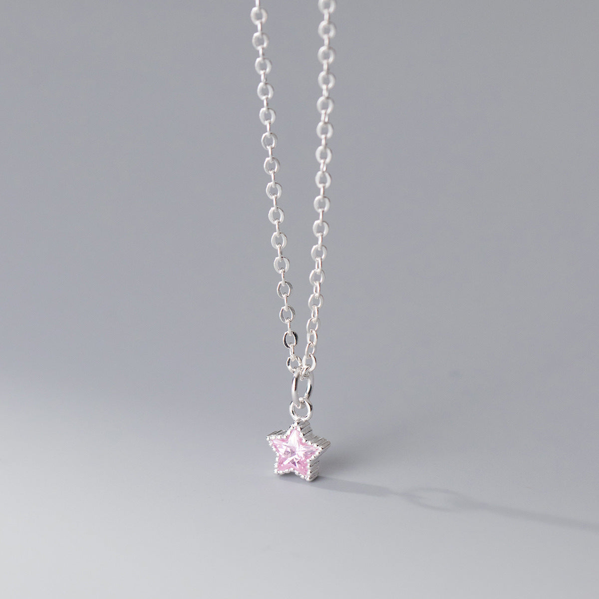 S925 Sterling Silver Diamond Five-pointed Star Necklace